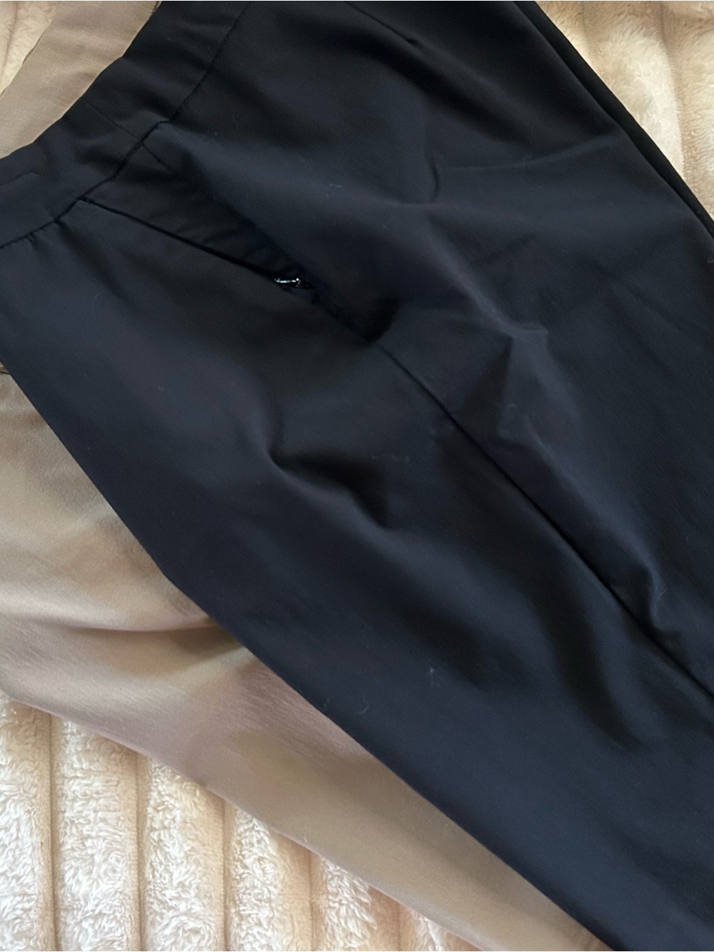 Chico's 2 pair Women’s shorts - Sleek Straight-Leg 1 black 1 tan